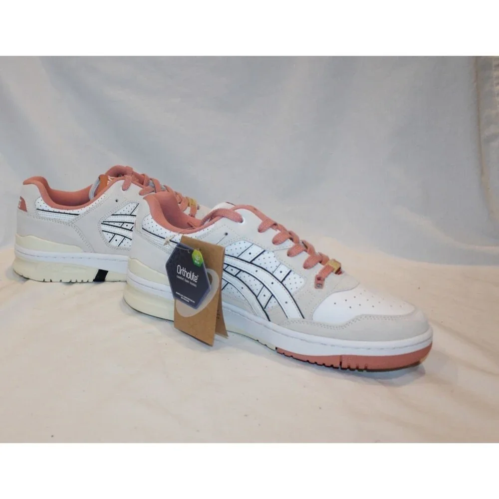 ASICS EX89 Men's Athletic Leather Sneakers Cream White Classic Sneakers NEW 10